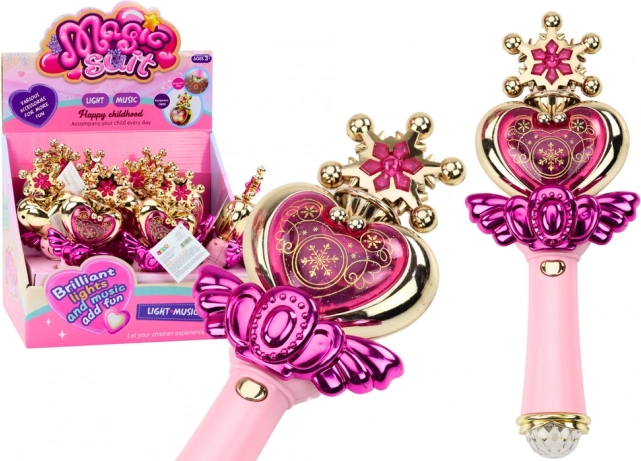 Hercegnő varázspálca Színes fények Hangok Rózsaszín