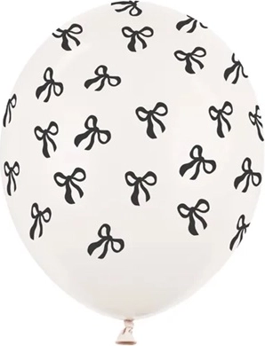 Kokardki pasztell off-white lufik 30 cm, 6 db