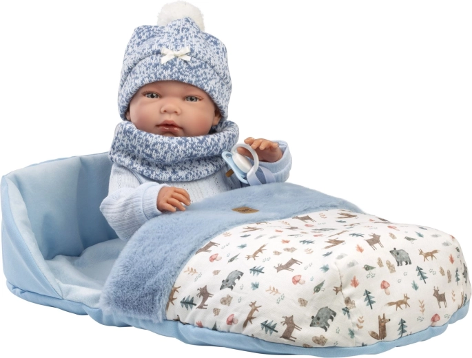 Llorens New born újszülött kisfiú, realisztikus baba 40 cm