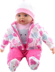 Kislány baba elefánttal, 50 cm