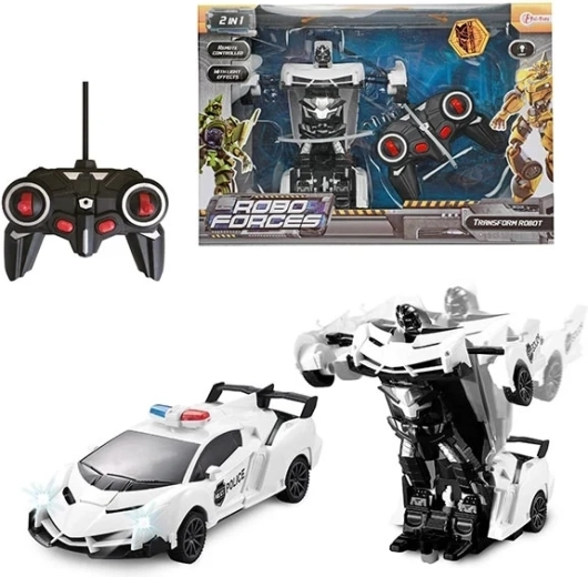 ToiToys RC rendőrautó – átalakuló robot fénnyel - 1 db