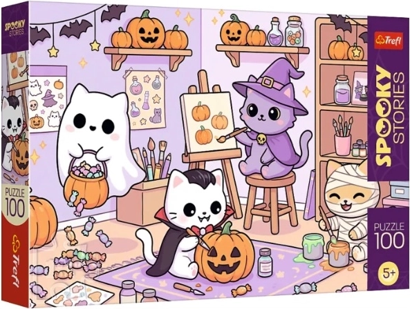 Puzzle 100 darab SpookyStories – Mała pracownia magii - 1 db
