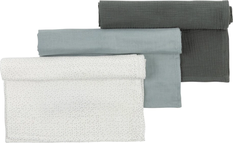 Nattou muszlin pelenkák 3 db 65 × 65 cm