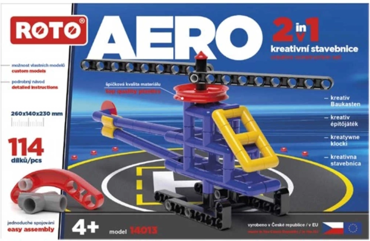 Roto Aero helikopter 2 az 1-ben konstrukciós építőkészlet 114 darab