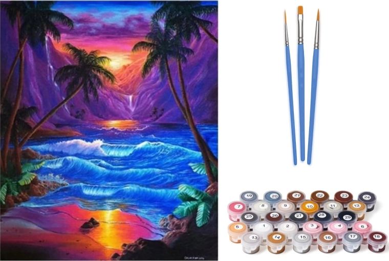 Norimpex Festés számok szerint Egzotikus naplemente 40 × 50 cm