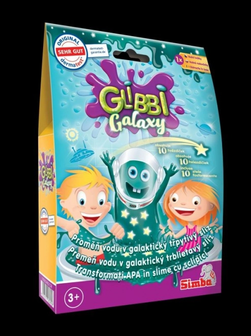 Glibbi Galaxy Slime csillagokkal