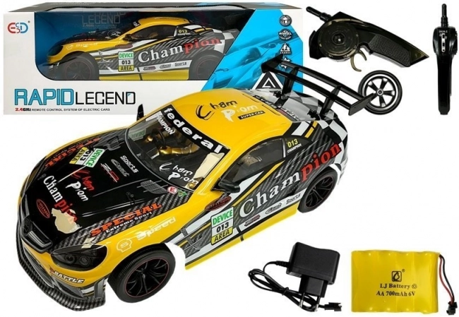 Távirányítós sportautó 2,4 GHz – sárga