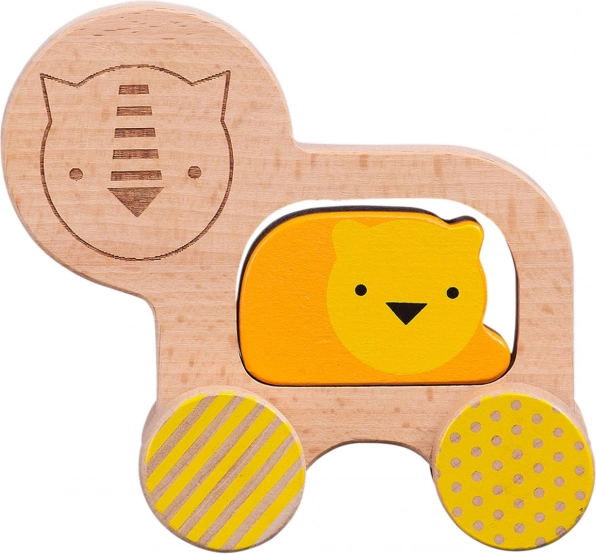 Fa oroszlán kerekeken a Petit Collage-tól