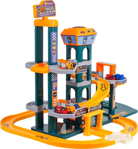 Mega kék parkoló hang- és fényhatásokkal