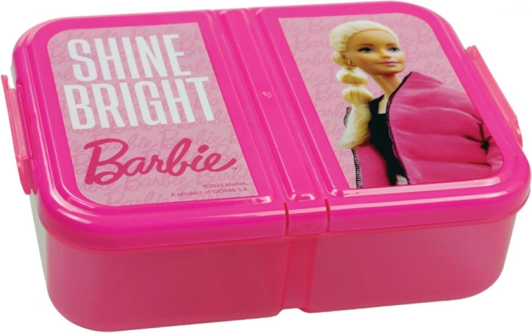 Több rekeszes Barbie uzsonnás doboz