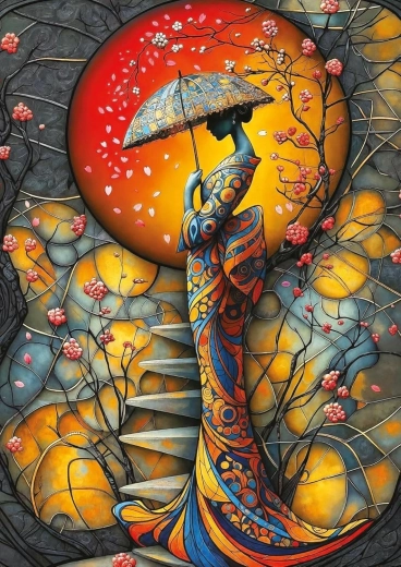 Puzzle Cseresznyevirág eső 1000 darab ART PUZZLE