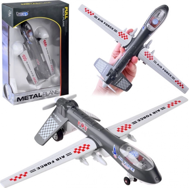 Fém katonai drón hanggal