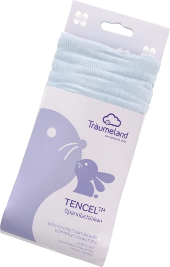 Träumeland Tencel UNI gumis lepedő világoskék