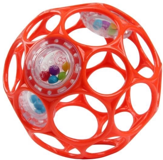 Oball csörgő labda Rattle 10 cm narancssárga