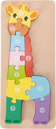 Free2Play fa puzzle zsiráf motívummal