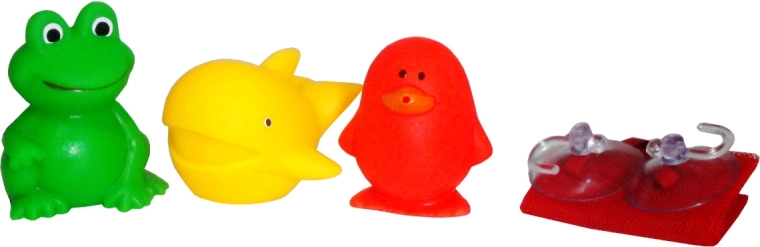 Sípoló fürdőjátékok hálóban – 3 darabos készlet
