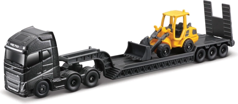 Maisto mini munkagépek – Volvo FH16 nagy vontató szett Volvo A25G dömperrel