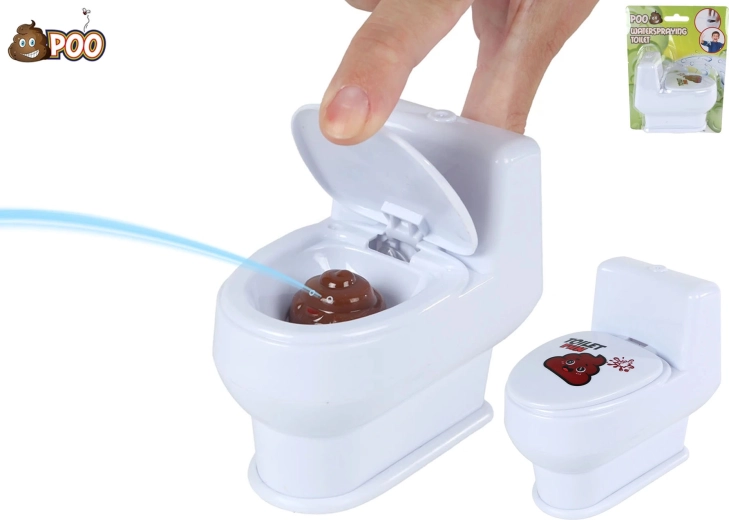 Vicc WC 10 cm vízsugárral és kaki figurával