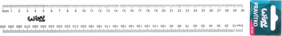 Átlátszó vonalzó 30 cm