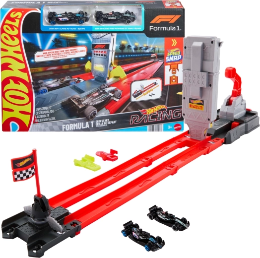Hot Wheels Forma–1 versenypálya dupla pályával és 2 autóval
