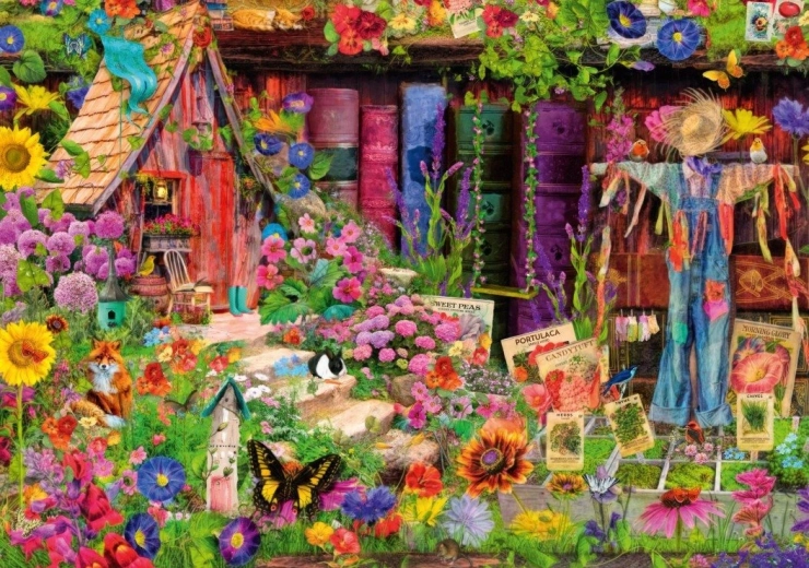 Bluebird puzzle Madárijesztő kertje 2000 darab