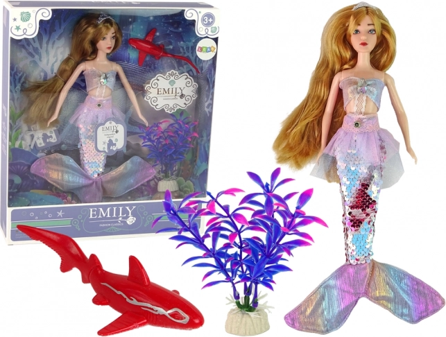 Emily sellőlány baba kiegészítőkkel rózsaszín