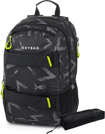 OXYBAG Oxy Sport Abstract diák hátizsák etuival, 24 l