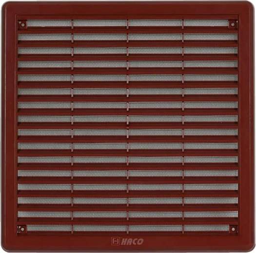 Szellőzőrács hálóval 250 × 250 mm barna