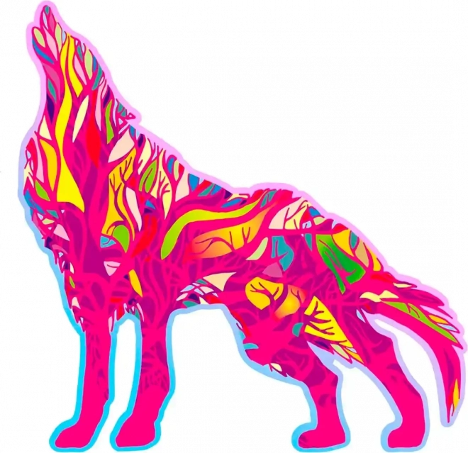 Fából készült puzzle Üvöltő Farkas 250 darab