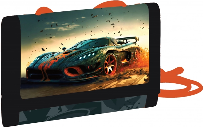 Gyerek textil pénztárca autós mintával