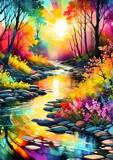 Enjoy puzzle Tavaszi patak 1000 darabos