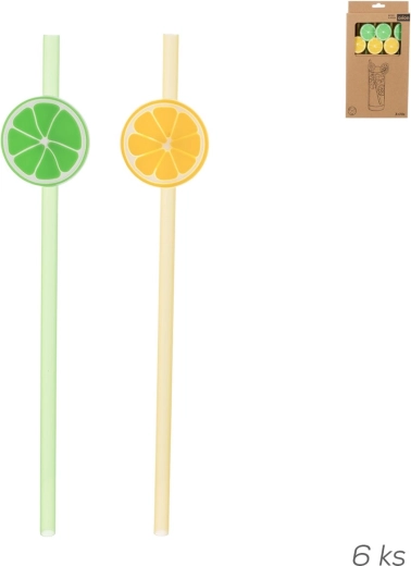 LIMEPOP újrafelhasználható szívószál, 6 db-os vegyes szett