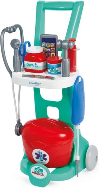 Gyermekorvosi kocsi tartozékokkal