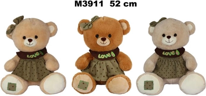 Plüssmackó ruhában, 52 cm – 1 db