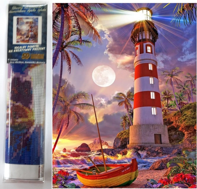 Gyémántfestés Világítótorony 30x40 cm