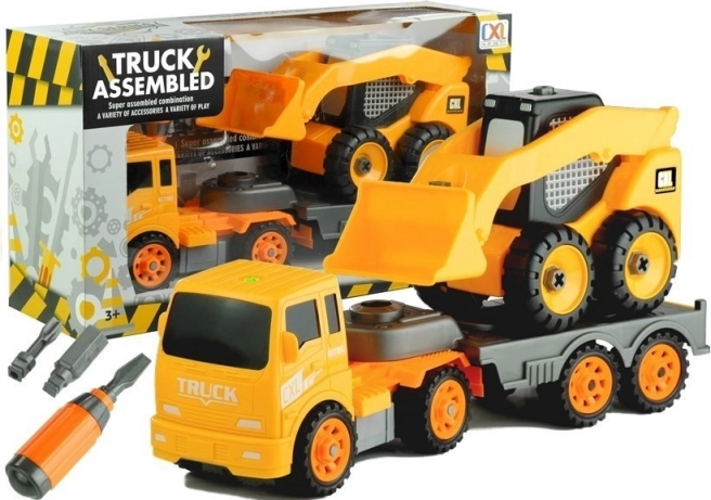 Két építőipari jármű csavarozásra alkalmas eszközökkel