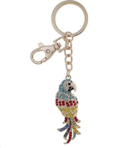 Arany papagájos kulcstartó