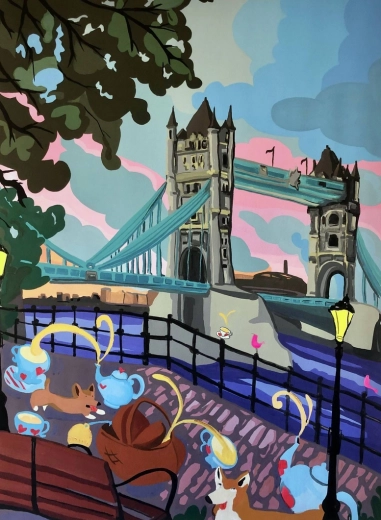 Gyémántszemes kirakó Tower Bridge 30 × 40 cm