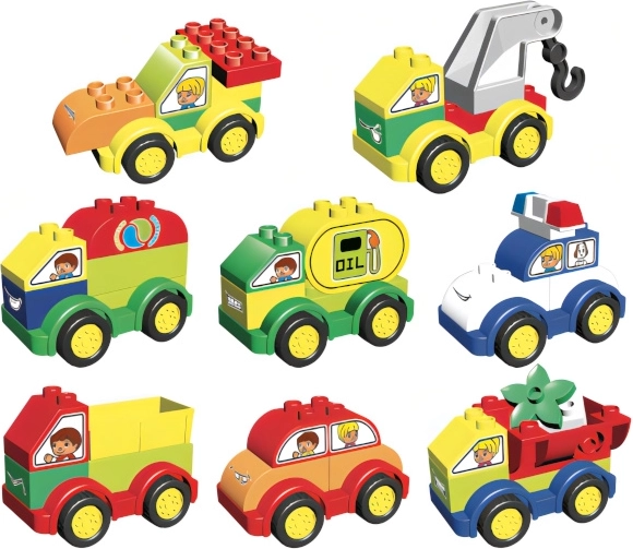 L-W Toys Junior autós építőkockák, 62 db