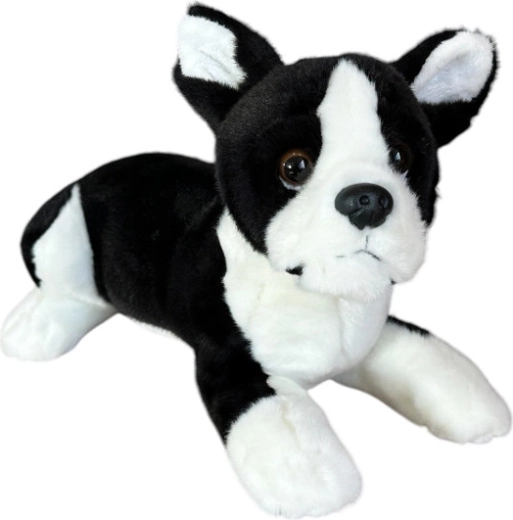 Plüss bostoni terrier fekvő 28 cm