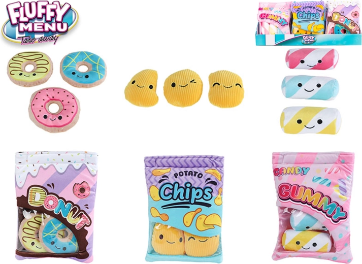 Fluffy Menu plüss uzsonnás tasak 21 cm