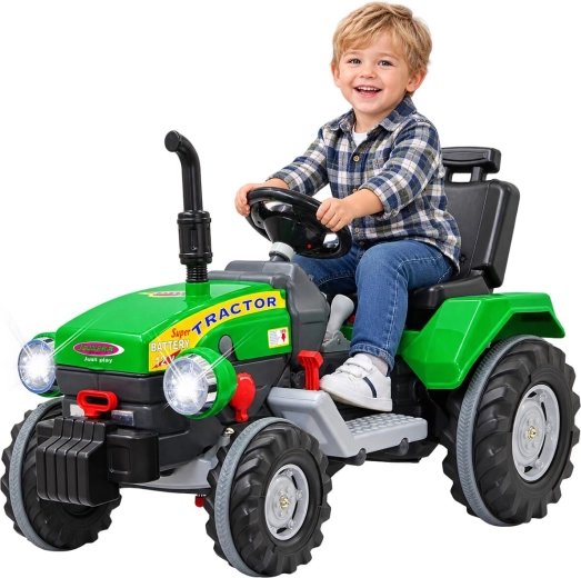 JAMARA Power Drag zöld 12 V-os gyerek elektromos traktor