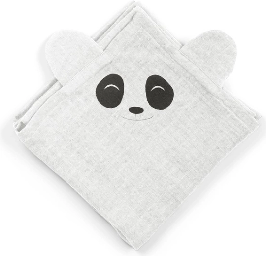 NuuRoo Bjork muszlin pelenkák panda white onyx (2 db)