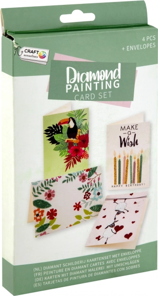 Gyémántfestésű üdvözlőlapok borítékokkal