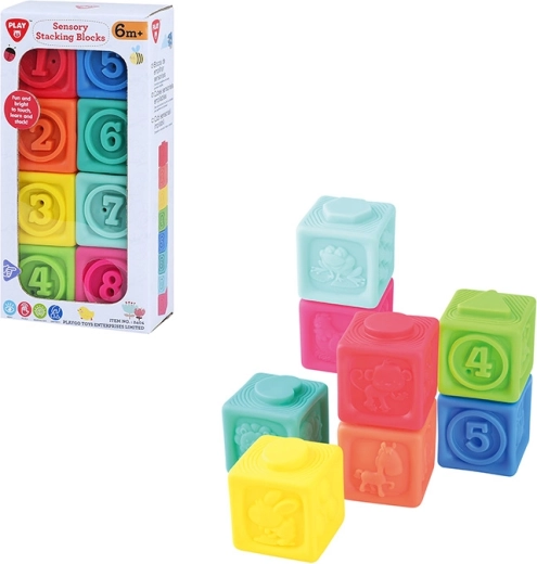 PlayGo gumis kockák gyerekeknek 8 db