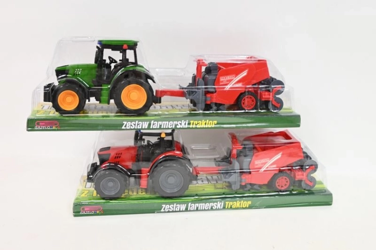 Traktor mezőgazdasági munkagéppel