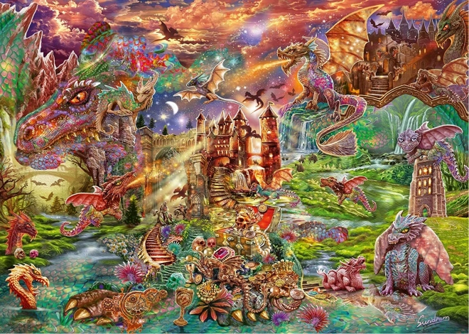 Puzzle Sárkánykincs 2000 darabos SCHMIDT