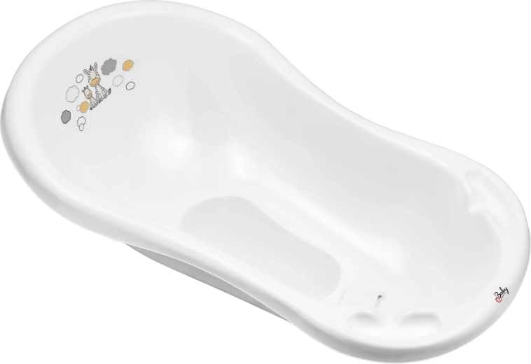 Maltex babakád dugóval és csúszásgátló betéttel Zebra 84 cm fehér