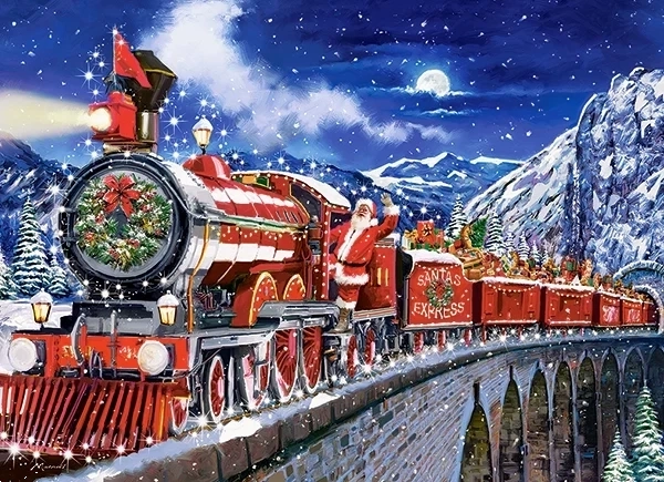 200 darabos Puzzle - Santa's Coming to Town