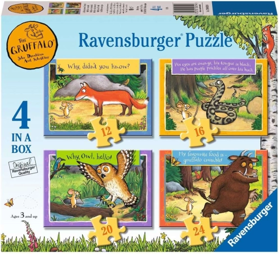 Ravensburger Gruffalo puzzle: mesés történetek 4 az 1-ben